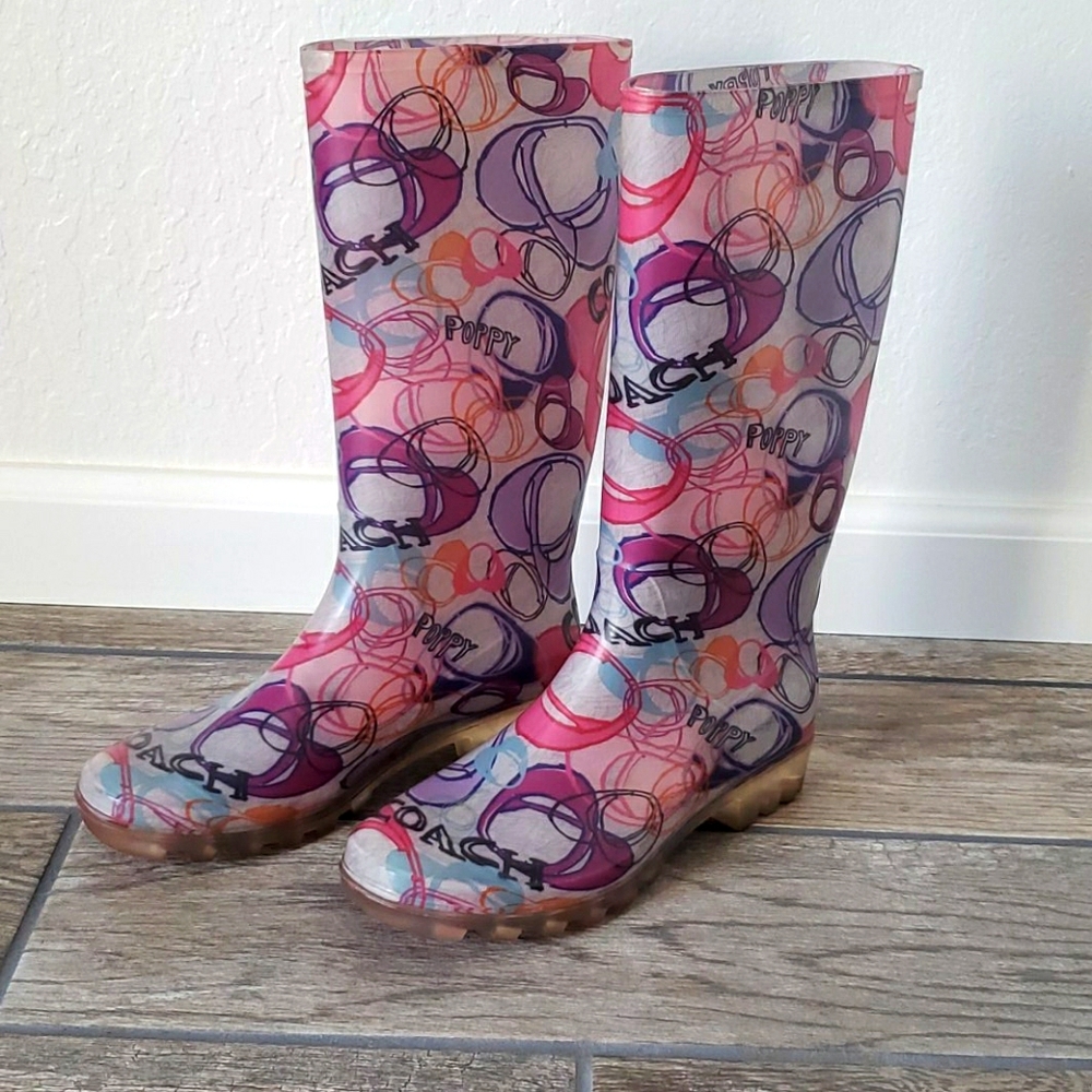 Coach Poppy Rainboots - Size 8
